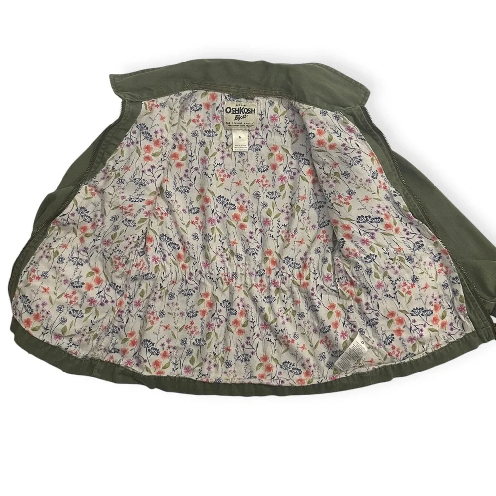 OshKosh B'gosh Utility Jacket Olive Green 6 Kids